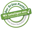 *Mit diesem Logo möchten wir zeigen, dass wir Kunde beim Grünen Punkt sind, und damit unseren Pflichten zur Systembeteiligung nach dem Verpackungsgesetz nachkommen wollen.